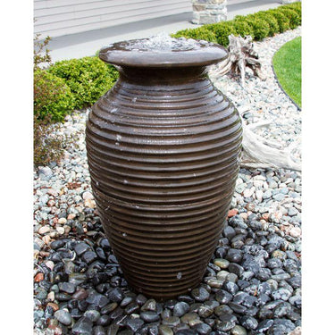 Closed Top FNT40668 Ceramic Vase Complete Rippled Fountain Kit Vase Fountain Blue Thumb